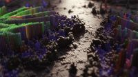 Abstract 3D pillar landscape created in Blender